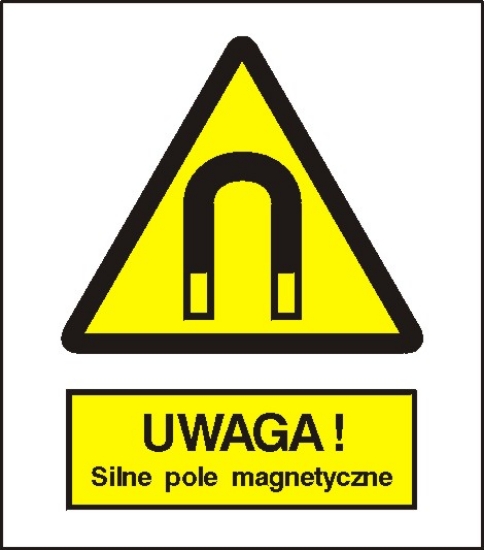 Ostrzeżenie przed silnym polem magnetycznym
